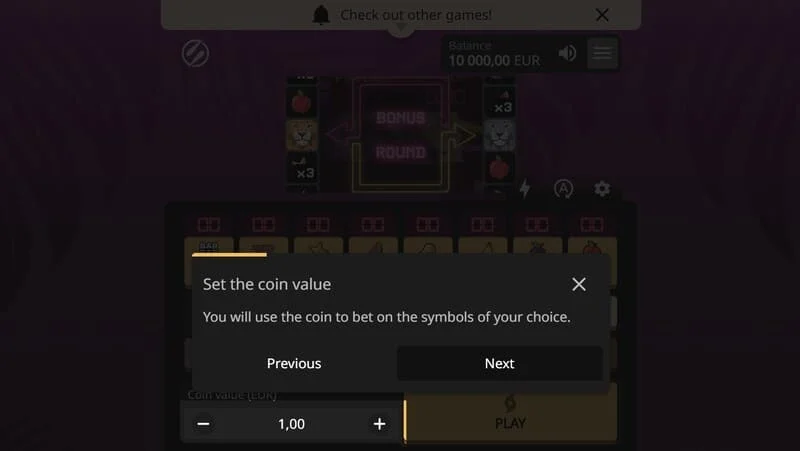 Lion Zama Fruits Bonus Spins - attivazione del Bonus Spins, modalità esclusiva della serie
